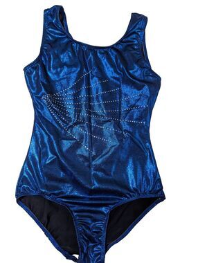 ZKQL Girls leotard Small Rhinestones Bust 30" And Hips 28" Unstretched preowned